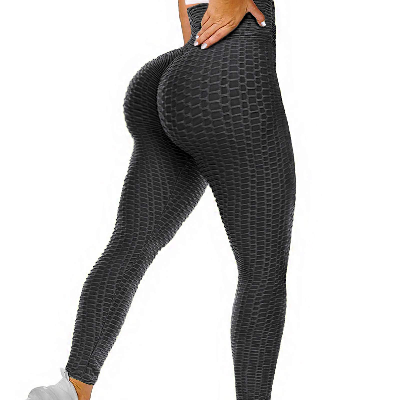 CAURO Women's High Waist Yoga Pants - Tummy Control Scrunch Butt Lifting Leggings for Workout, Running & TikTok - Comfortable Booty Tights for Gym, Lounge & Everyday Wear