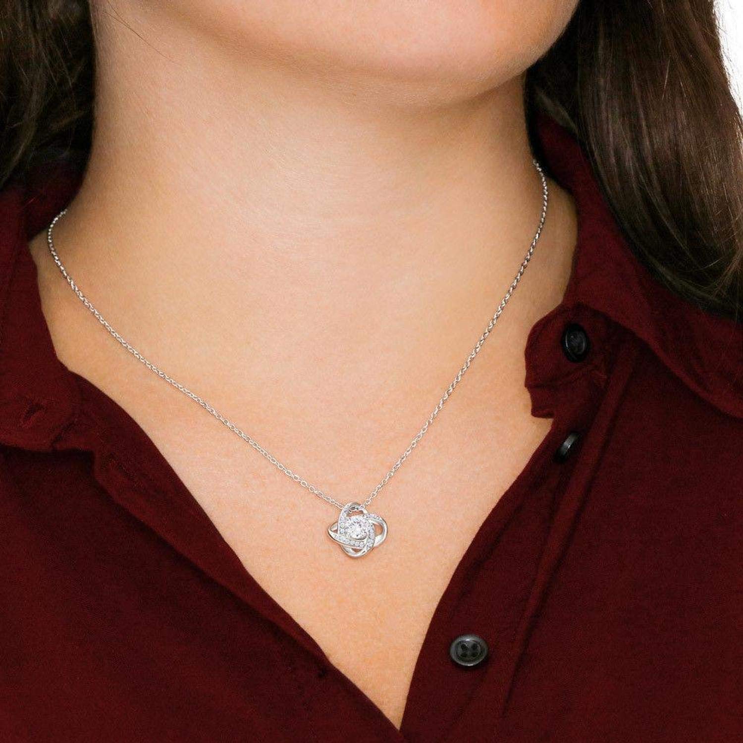 Birthday Gifts Necklace Love Knot Pendant Necklace for Girlfriend/Wife, Wedding Day Gift, Daughter Christmas Present, Anniversary Jewelry, Romantic Keepsake for Her, Perfect for Date Nights and Special Occasions