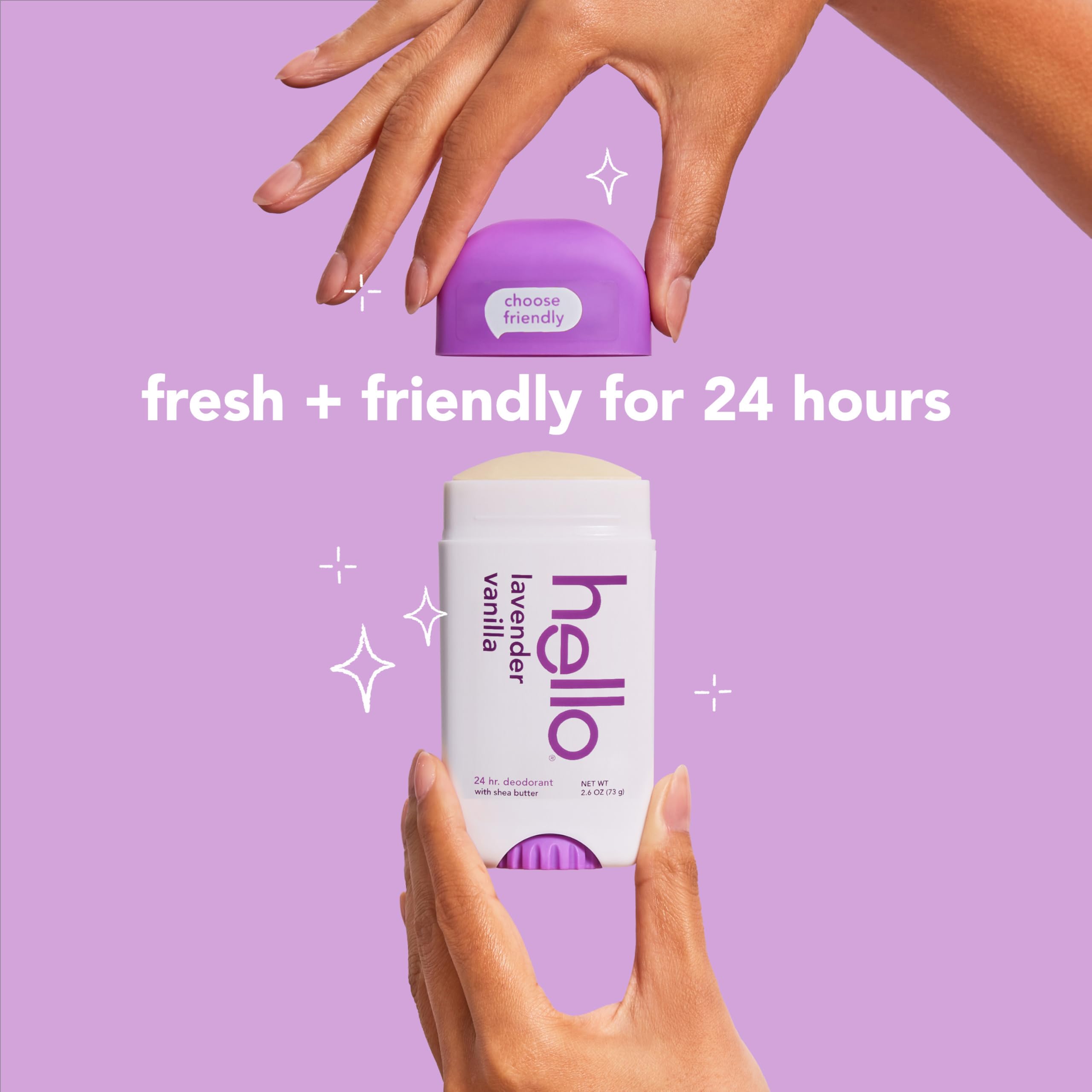 Natural Lavender Vanilla Aluminum-Free Deodorant for Women & Men - Shea Butter Enriched, 24-Hour Odor Protection, Baking Soda Free, Dermatologist Tested, 2.6 oz Stick - Perfect for Sensitive Skin & Daily Freshness at Work, Gym & Outdoor Activities