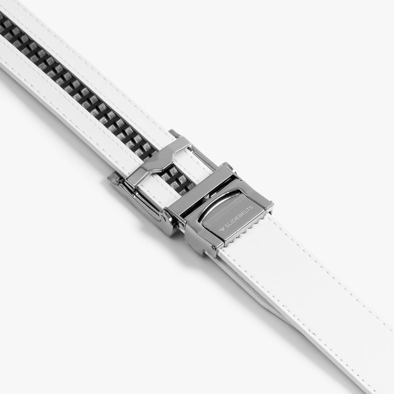 Classic White Belt for Men & Women - Stylish Adjustable Leather Belt for Casual & Formal Wear | Perfect for Jeans, Pants, and Office Outfits
