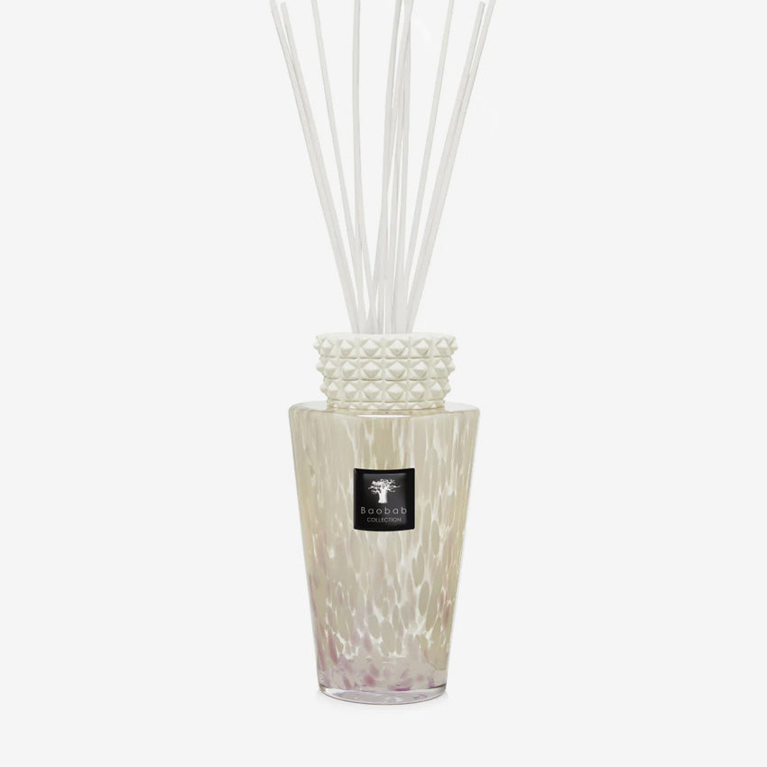Baobab Collection Totem Pearls White Diffuser - Premium Home Fragrance Oil Diffuser for Aromatherapy, Relaxation & Stress Relief - Perfect for Bedroom, Living Room & Office Spaces