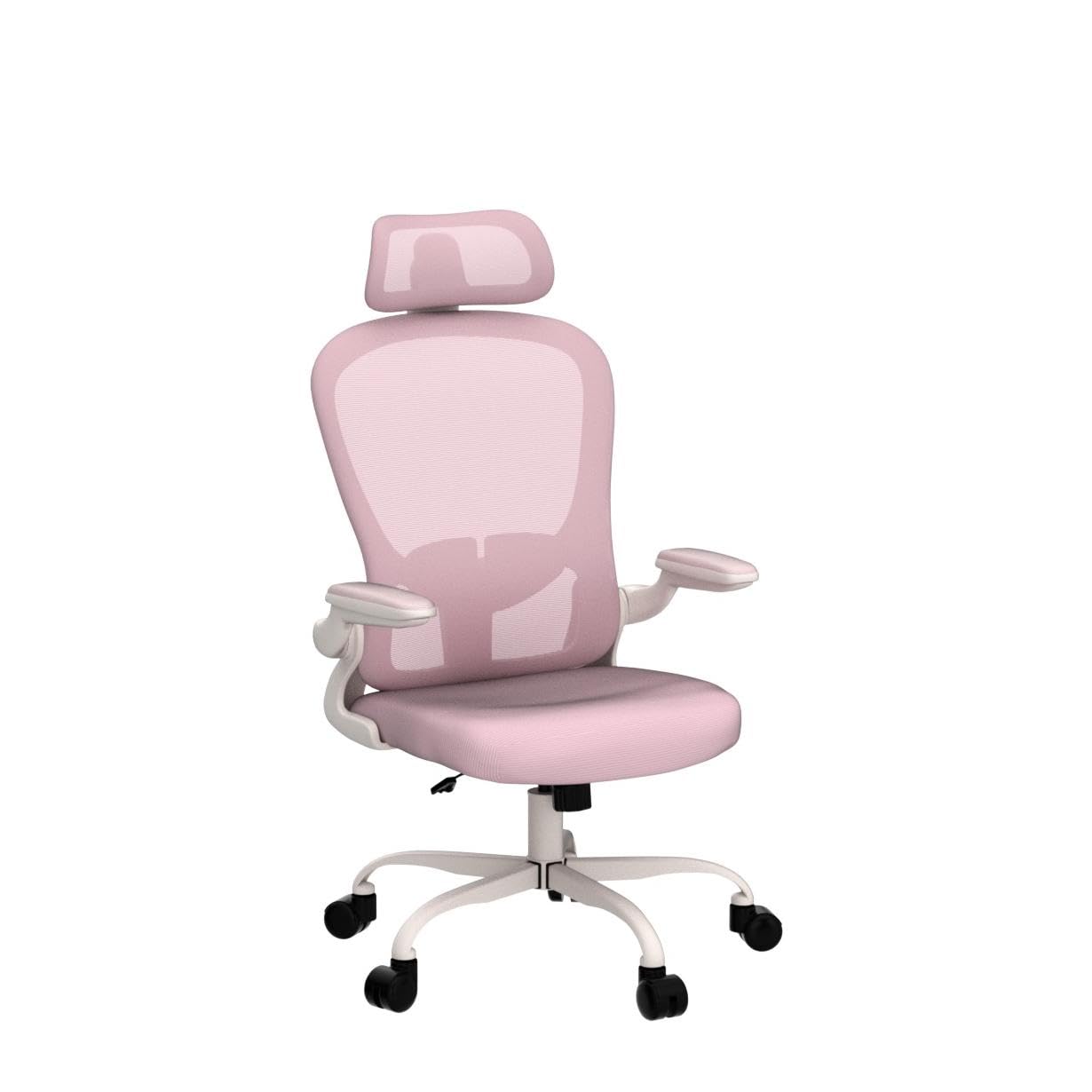 Ergonomic High Back Office Chair with Adjustable Lumbar Support & Headrest - Breathable Mesh Swivel Task Chair with Flip-Up Armrests - Perfect for Home Office, Gaming & Workspace Comfort