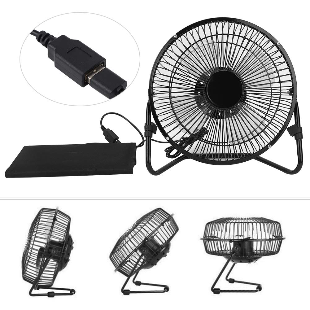 8W USB Solar Panel Fan with Folding Bag - 8inch Portable Solar Powered Fan for Outdoor Camping, Fishing, Travel & Gardening - Perfect for Tents, Greenhouses & Beach Trips