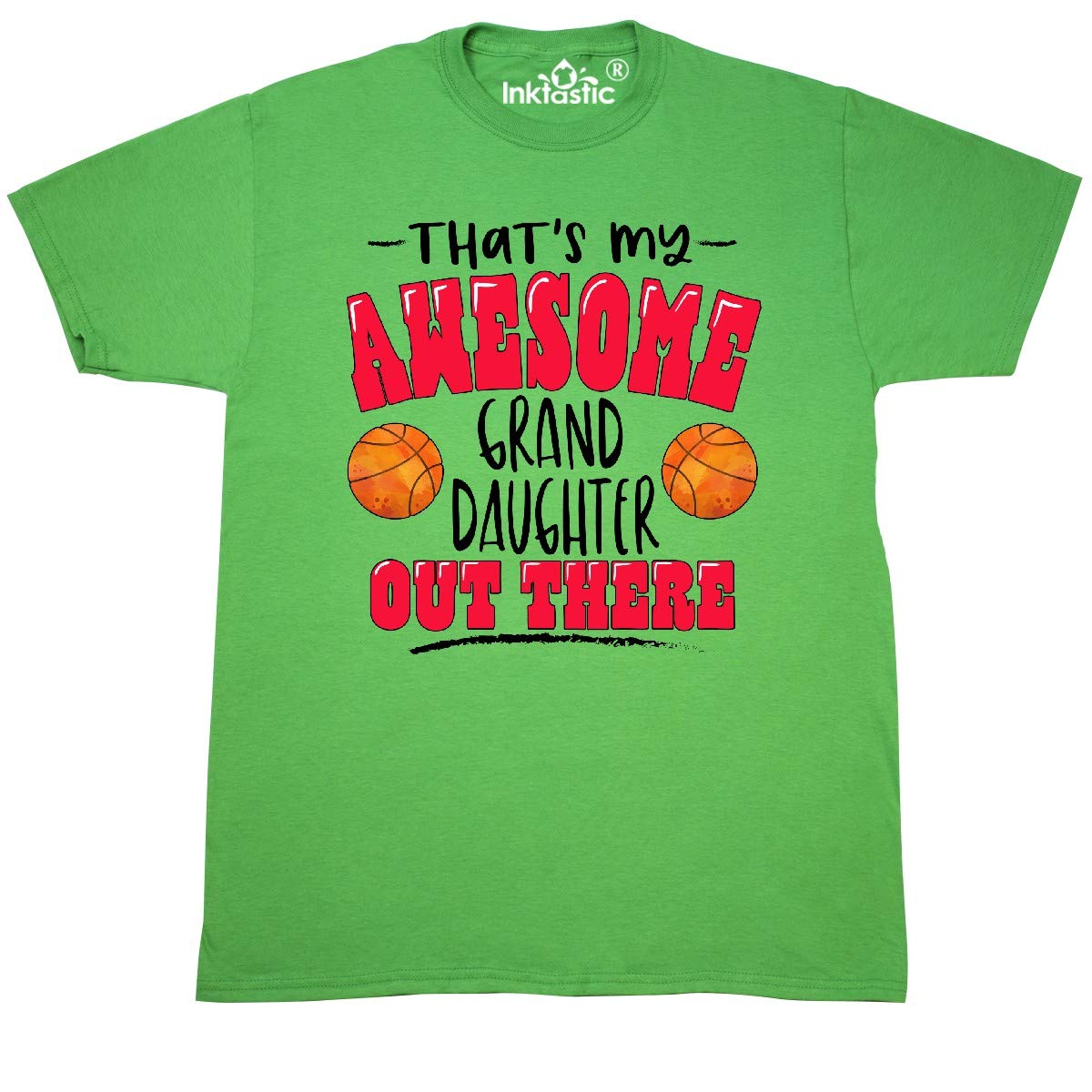 Inktastic 'That's My Awesome Granddaughter' Basketball Design T-Shirt - Perfect for Grandparents, Sports Fans & Family Gifts