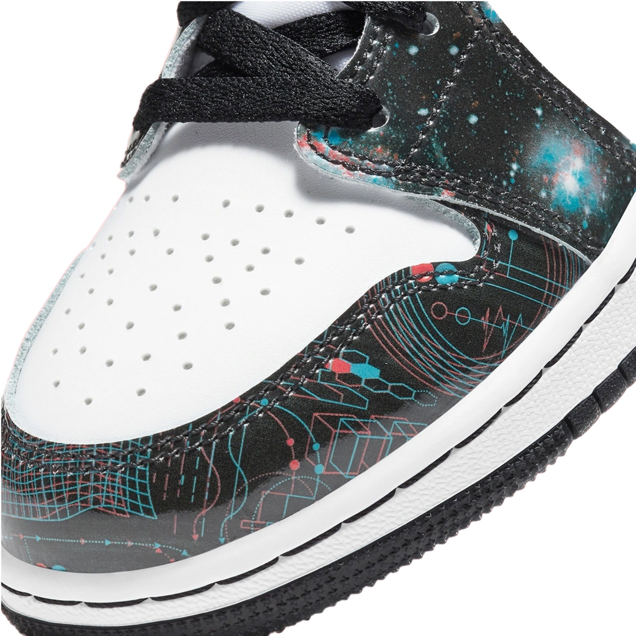 Air Jordan 1 Mid SE (GS) Take Flight Sneakers - White, Bright Crimson & Blue Hero Basketball Shoes for Kids | Perfect for School, Sports & Streetwear Fashion