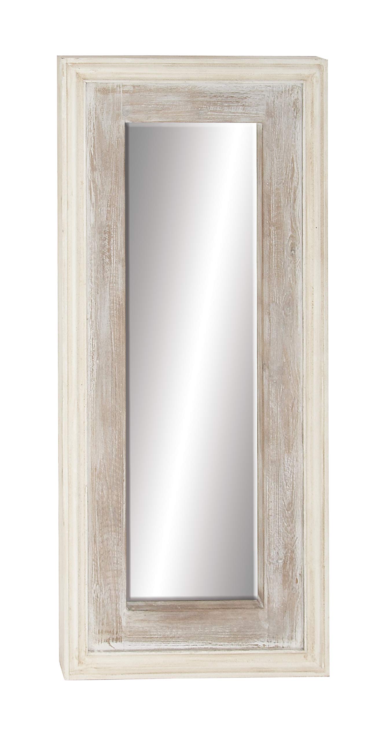 Deco 79 White Wooden Wall Mirror - 26