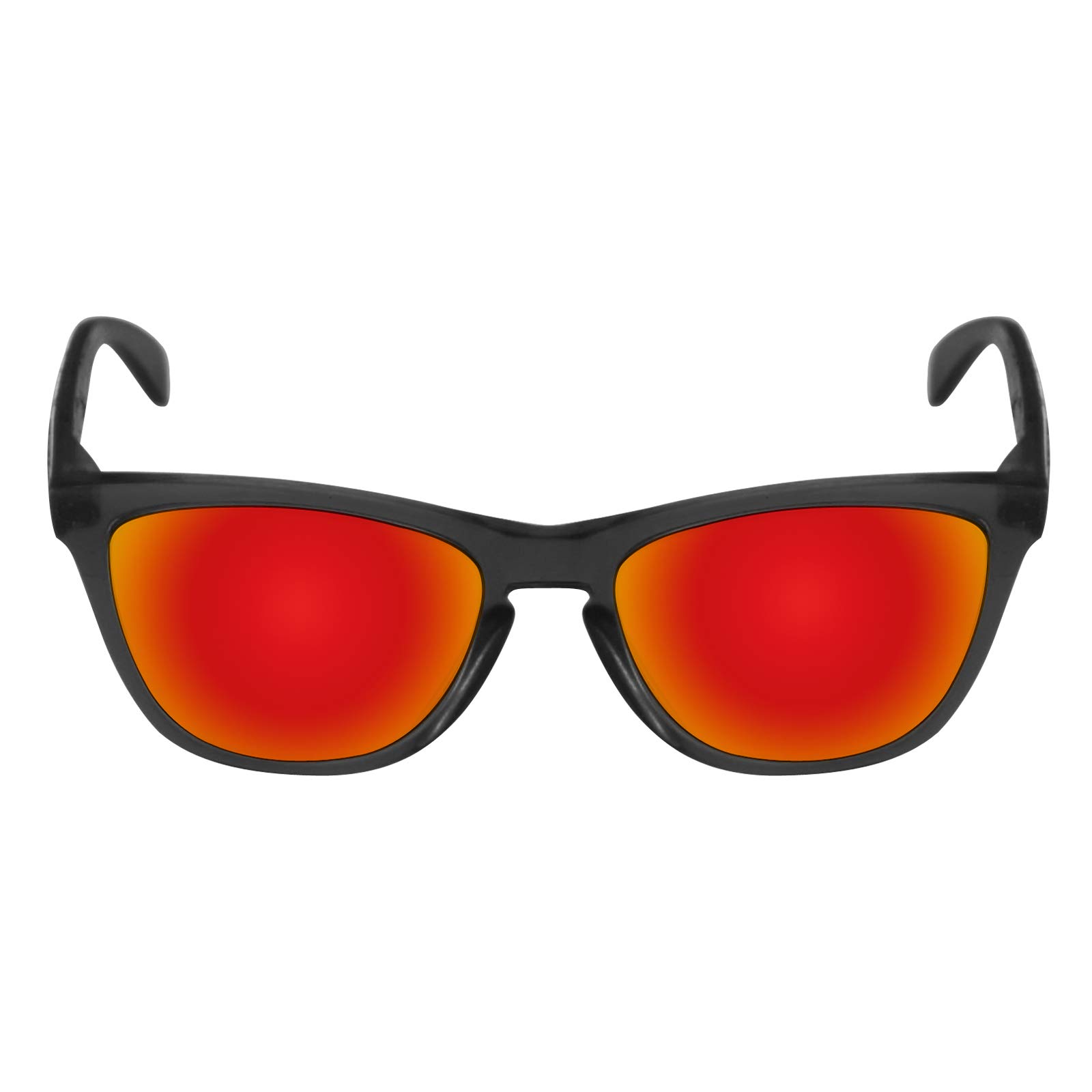 Mrryok Polarized Replacement Lenses for Oakley Frogskins LX OO2043 - Fire Red Sunglass Lenses for Outdoor Sports & Driving