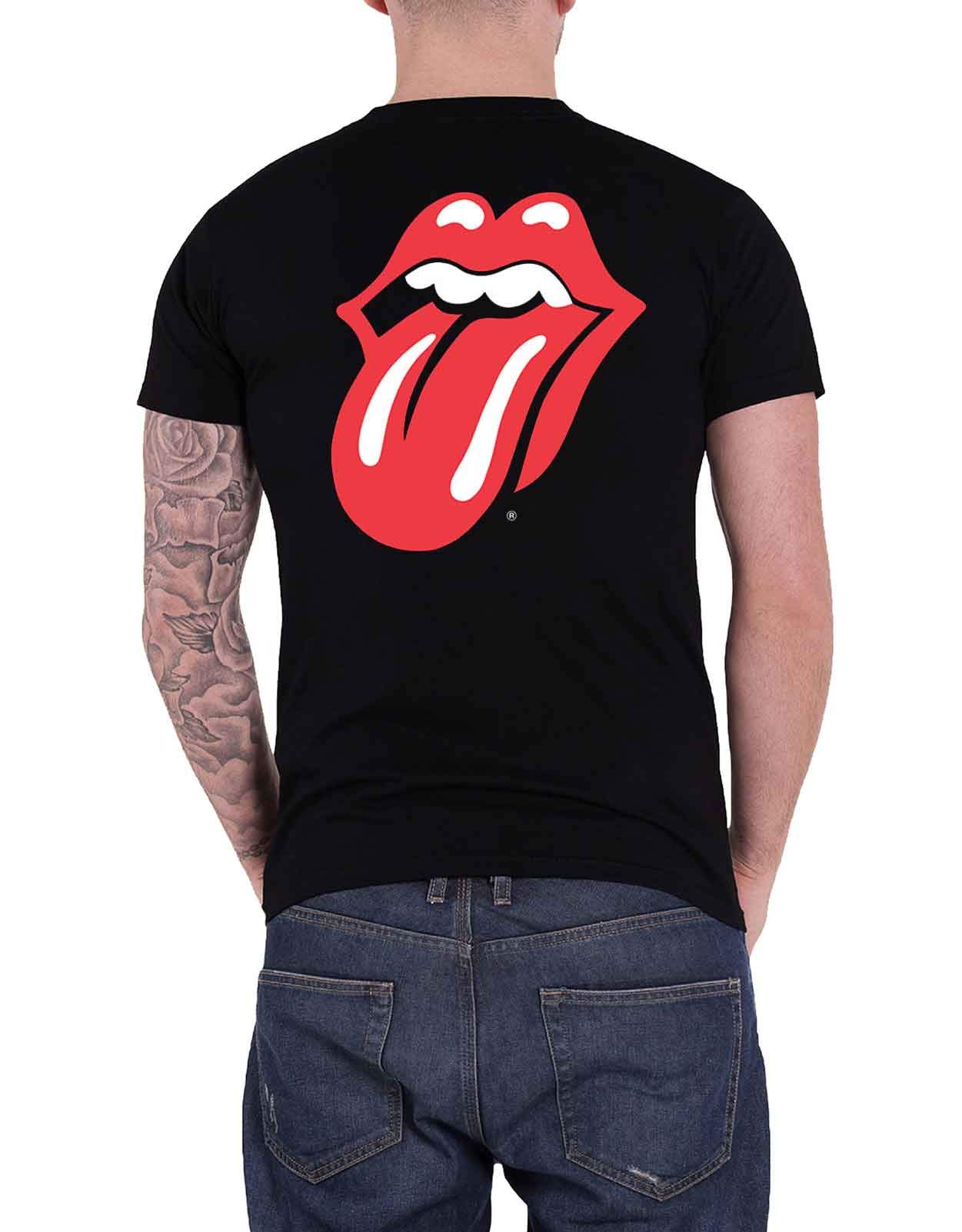 Rolling Stones Classic Tongue Logo Men's Slim Fit T-Shirt - XX-Large Black | Vintage Rock Band Tee for Concerts, Casual Wear & Gift Giving
