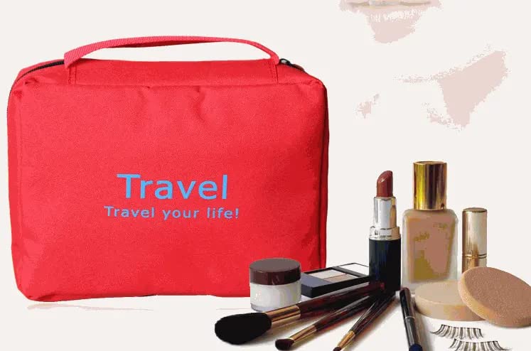 Hanging Travel Toiletry Bag for Women - Waterproof Cosmetic Organizer with Multiple Pockets, Makeup Storage Case for Bathroom, Gym, Camping & Vacation (Multi-Colored)