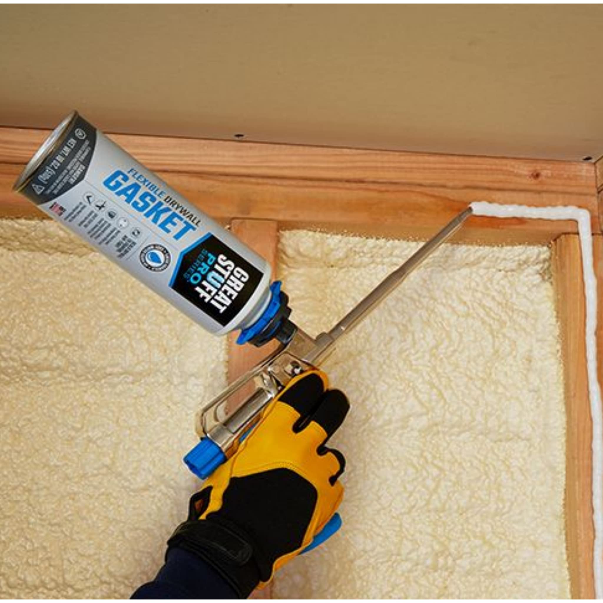 Great Stuff PRO Flexible Drywall Gasket 18 oz - Water-Based Air-Cured Sealant (12-Pack) | One-Component Drywall Sealant for Professional Use | Perfect for HVAC, Plumbing & Electrical Openings