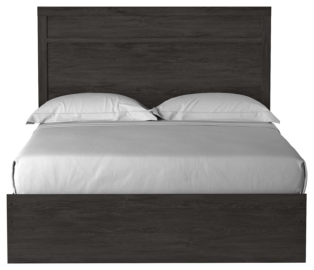 Belachime King Panel Bed - Solid Wood Frame, Upholstered Headboard, Modern Bedroom Furniture for Master Bedroom, Guest Room, and Dormitory Use