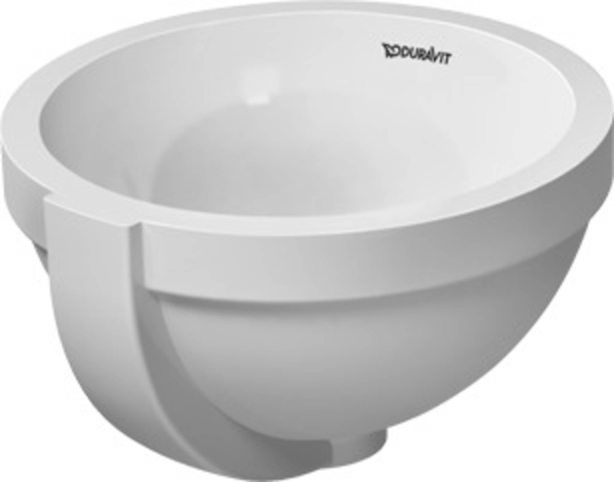 Duravit 031927 Undermount Bathroom Sink - Small White Porcelain Sink for Vanity & Powder Room - Perfect for Compact Spaces & Modern Bathroom Designs