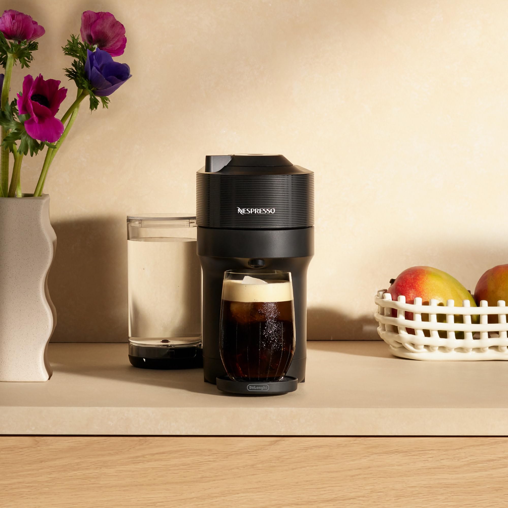 De'Longhi Nespresso Vertuo Pop+ Coffee & Espresso Machine with Aeroccino Milk Frother - Liquorice Black | Perfect for Home, Office & Small Spaces | Makes Latte, Cappuccino & Americano