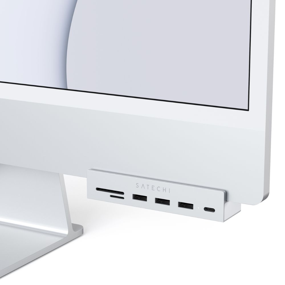 Satechi USB C Clamp Hub for 24-inch iMac - 4-Port USB-C Hub with Power Delivery, Data Transfer & HDMI - Perfect for Home Office, Workstation & Gaming Setup