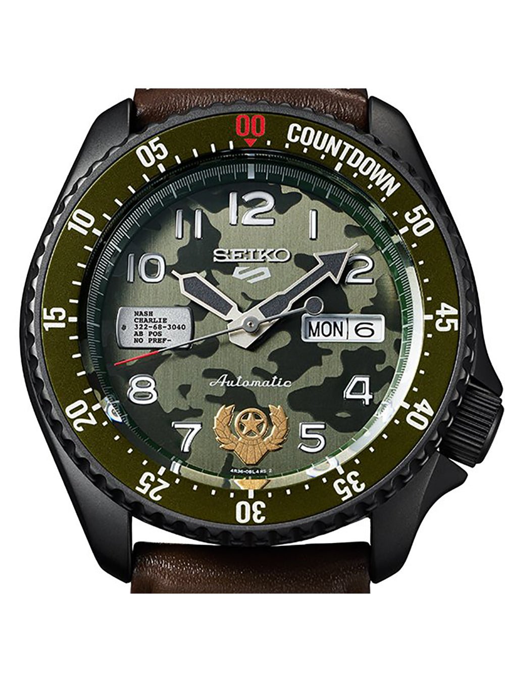 SEIKO 5 Sports Street Fighter V Limited Edition Guile Model SBSA081 Automatic Watch - Japan Made JDM - Perfect for Collectors & Street Fighter Fans