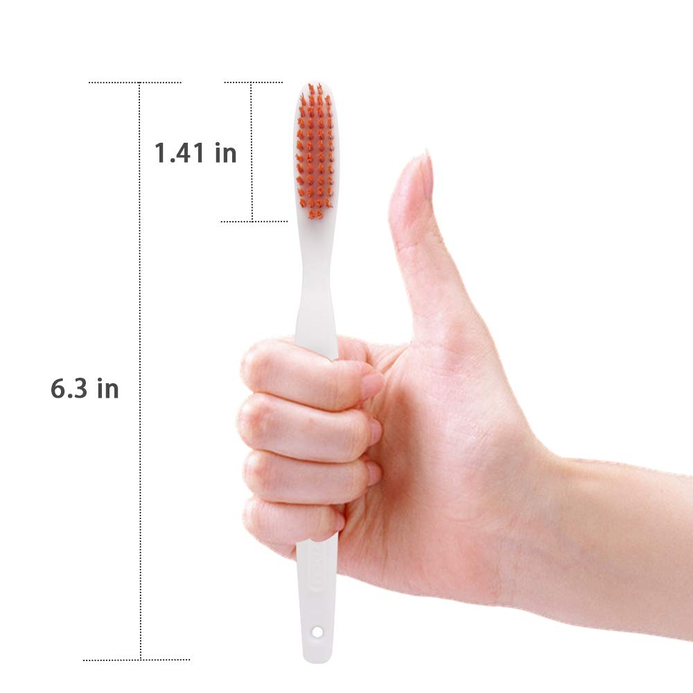 12 Pack Hard Bristle Toothbrushes for Smokers - Stain Removal & Teeth Whitening - Ideal for Coffee, Tea, and Tobacco Stain Removal at Home