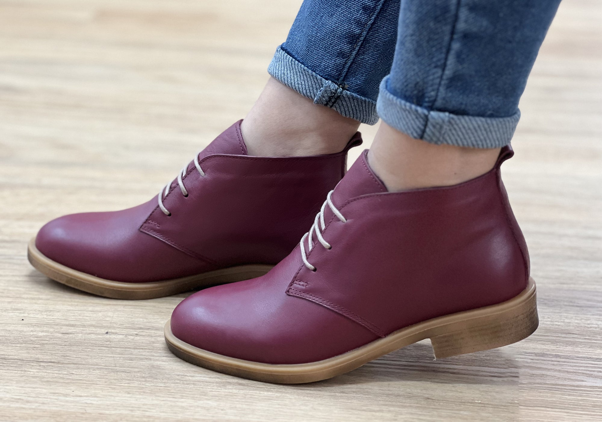 Orizonte Ajorn Women's European Comfortable Leather Ankle Boots - Stylish & Comfortable Winter Boots for Walking, Work & Casual Outfits