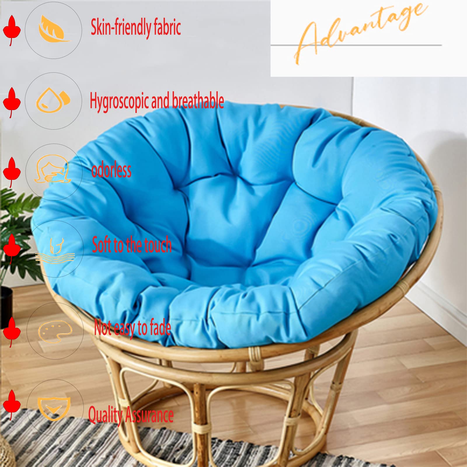 Premium Thick Papasan Chair Cushion - 47