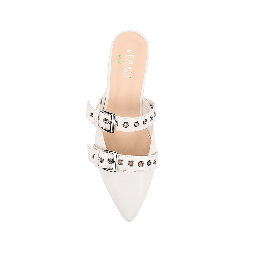 Indianna Pointed Toe Ballet Flats for Women - Chalk White | Comfortable & Stylish Shoes for Office, Casual Wear & Special Occasions