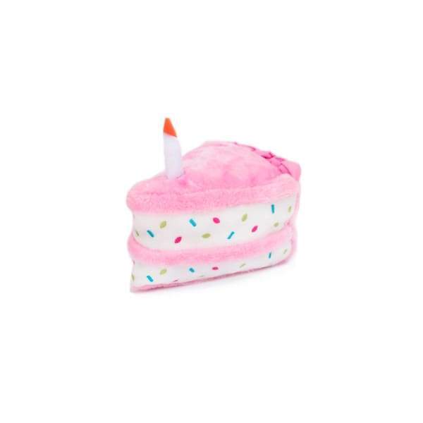 ZippyPaws Birthday Cake Plush Dog Toy - Cute & Durable Interactive Puppy Chew Toy for Small & Medium Dogs - Perfect for Birthday Parties, Training Rewards & Playtime Fun