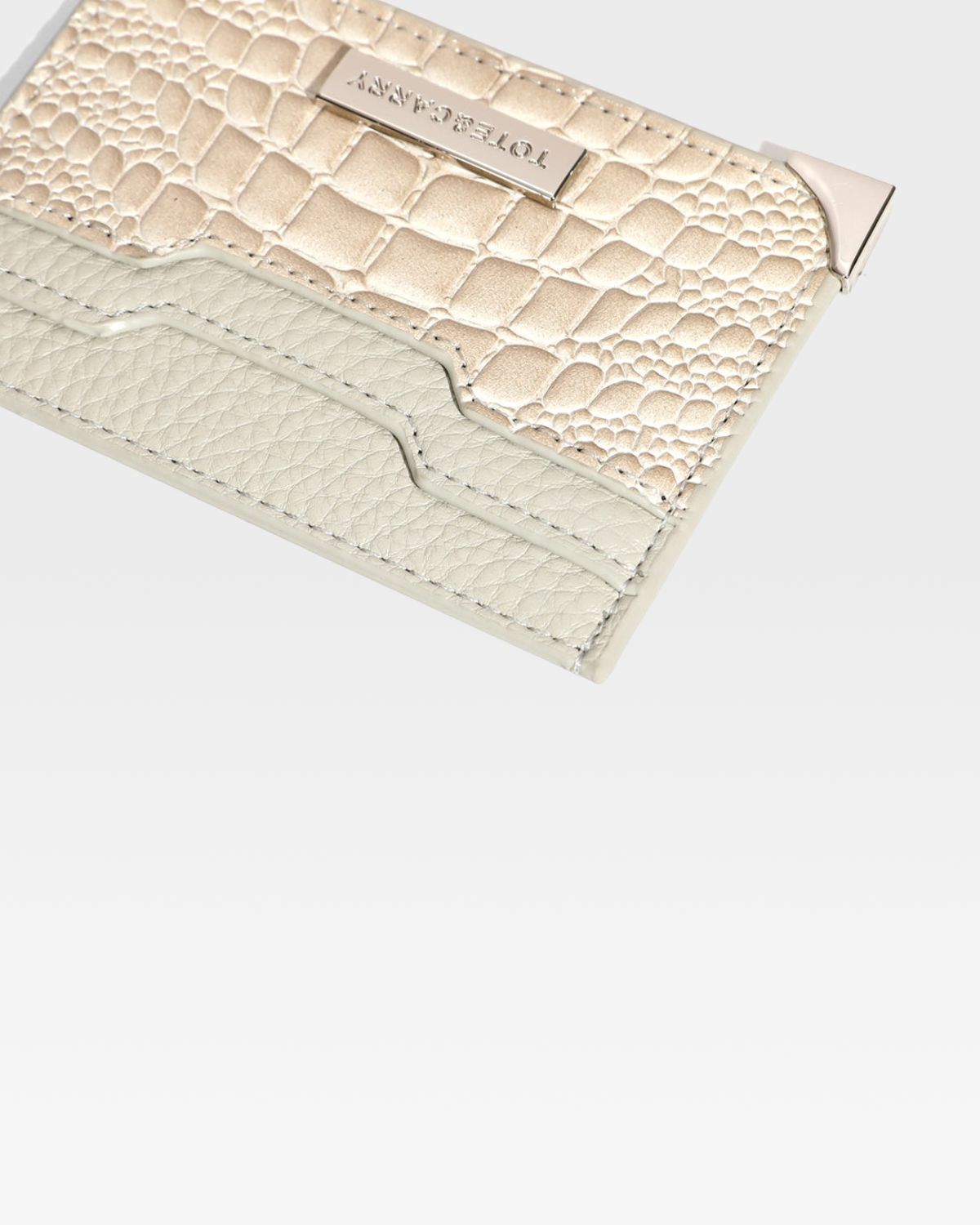 Premium Crocodile Leather Card Holder Wallet in Beige - Slim RFID Blocking Credit Card Case for Men & Women - Perfect for Travel, Business & Everyday Use