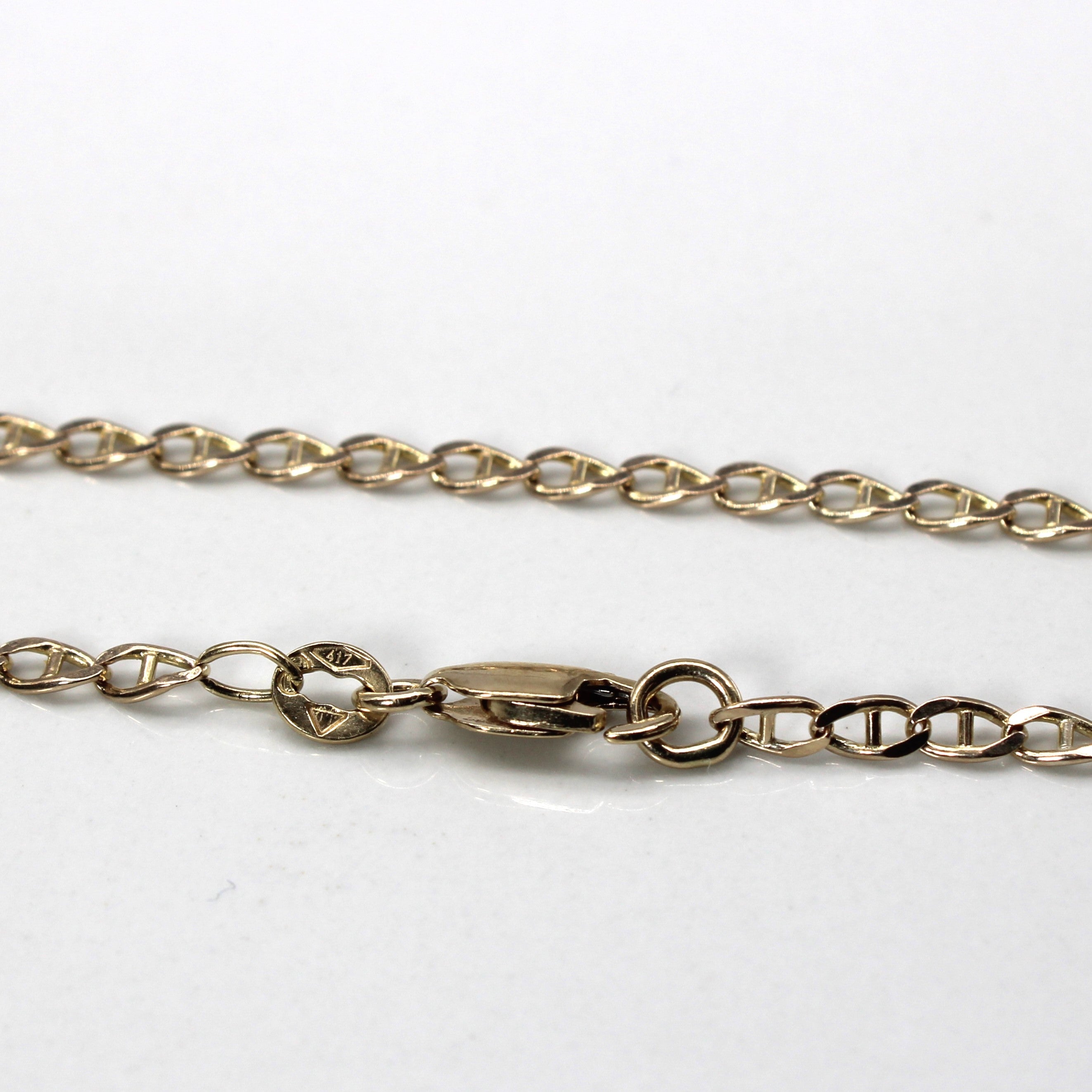 10K Yellow Gold Anchor Chain Necklace for Women - 18 Inch Durable & Stylish Jewelry for Everyday Wear & Gifts