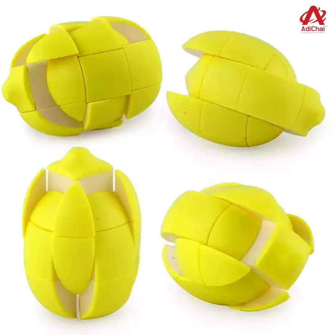 Adichai 3x3 Speed Cube - Fruit Shaped Lemon Design, Smooth Turning Puzzle Game for Kids & Adults - Perfect for Stress Relief, Brain Training & Party Games