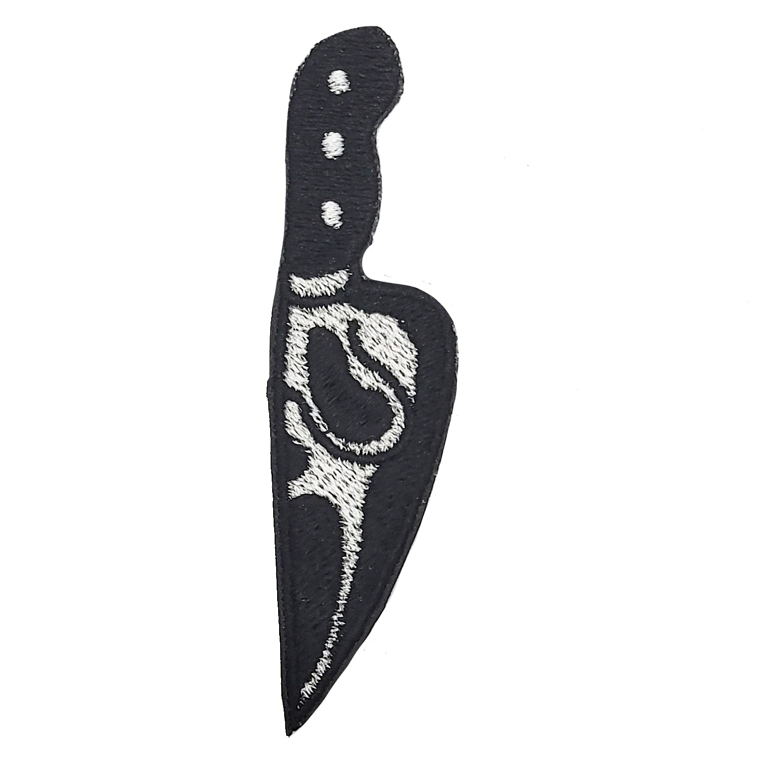 Ellen & Eli Scary Knife Horror Iron On Patch - USA Made Halloween Costume Accessory for Jackets, Bags & DIY Crafts