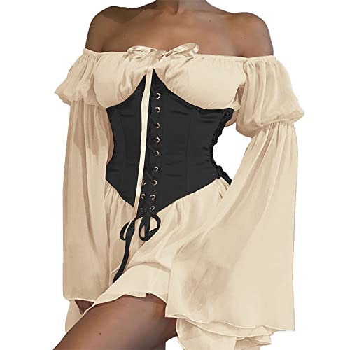 03-beige+black Corset