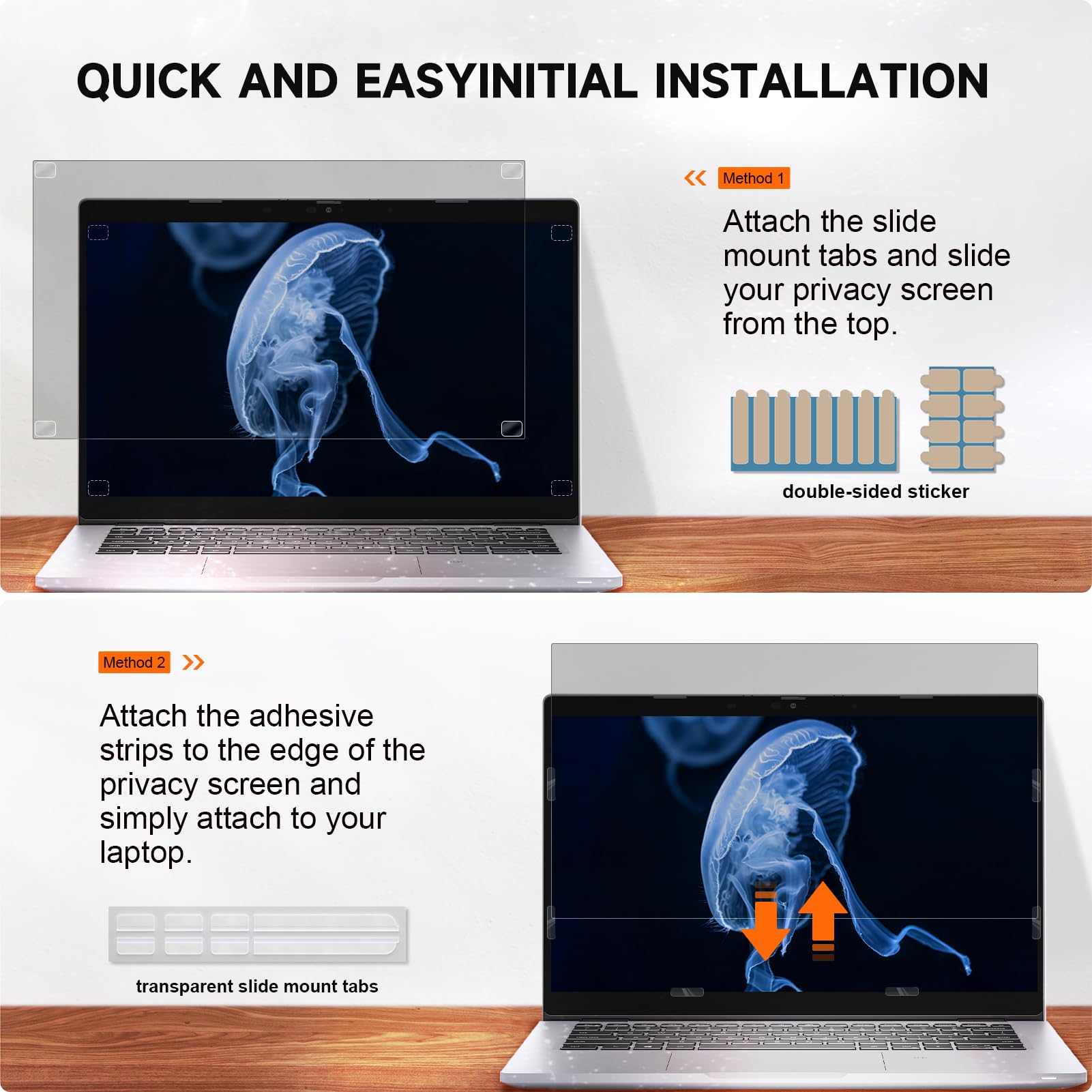 17.3 Inch Mamol Laptop Privacy Screen - 16:9 Anti Blue Light Glare Filter, Removable Anti-Scratch Screen Protector for Enhanced Privacy in Office and Public Spaces