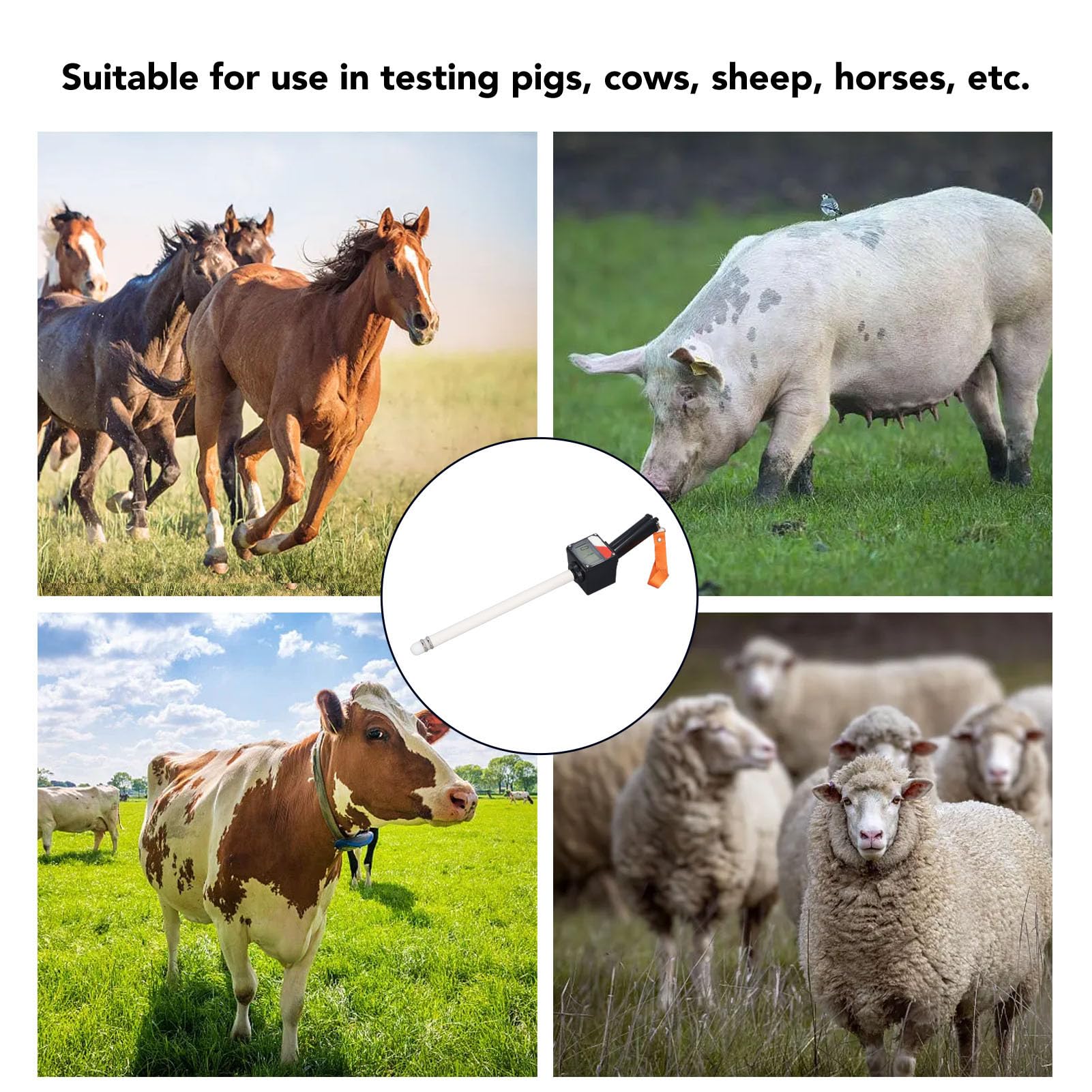 Digital Livestock Ovulation Tester - Accurate Non-Destructive Sow Fertility Probe with LCD Display for Veterinary & Farm Use - Perfect for Breeding Management and Animal Reproduction Monitoring