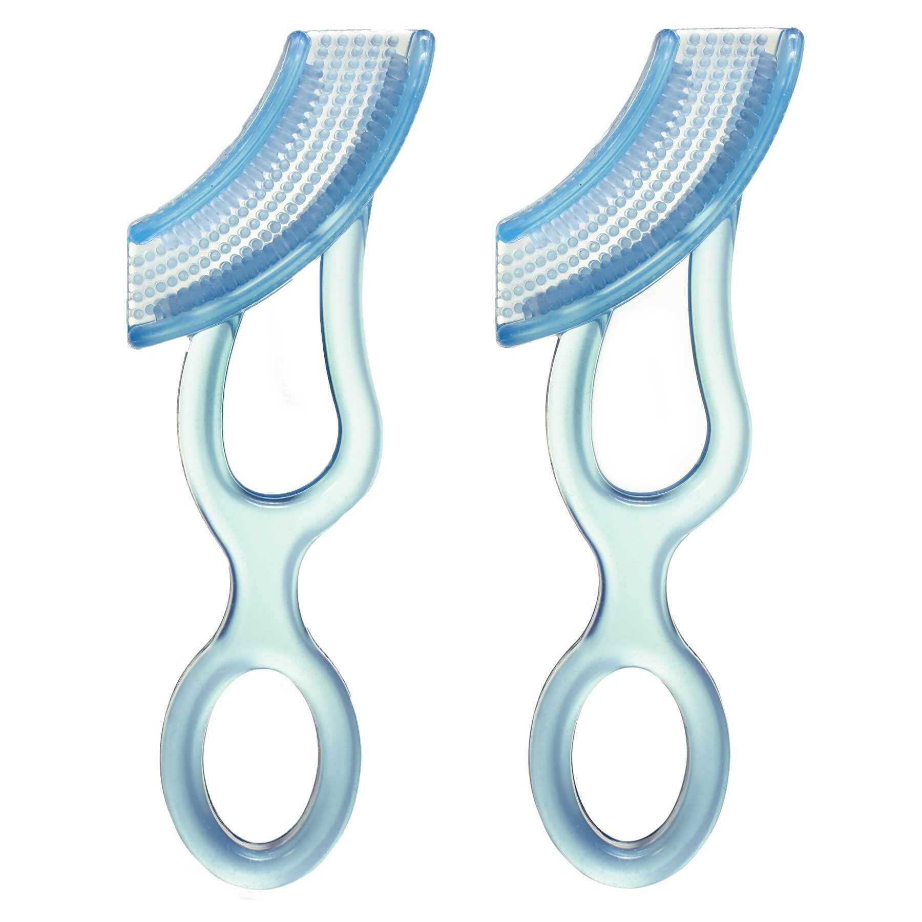 **Best Baby Toothbrush for 4+ Months - Soft Silicone Bristles for Gentle Teeth & Gum Cleaning - Safe & BPA-Free - Blue (2 Pack) - Perfect for Early Oral Care & Teething Relief**    *(Ideal for Infants, Toddlers, and First-Time Brushing - Promotes Healthy Dental Habits from the Start!)*