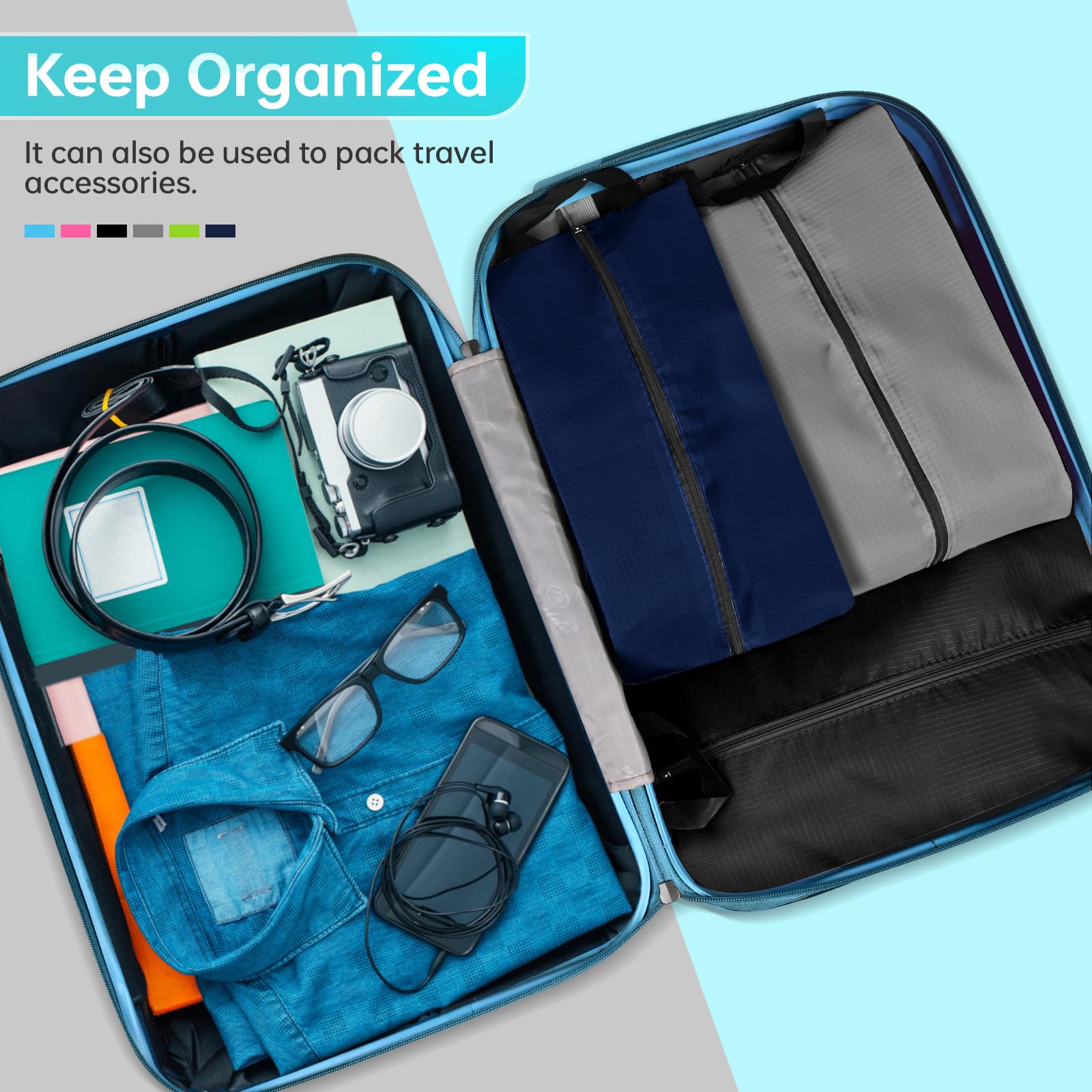 Waterproof & Dustproof Shoe Bags for Travel - 3 Pack Reusable Shoe Storage Organizers for Suitcase, Gym & Airplane - Essential Travel Accessories for Women & Men (Small/Medium/Large) | Perfect for Packing Shoes, Protecting Luggage & Keeping Clothes Clean