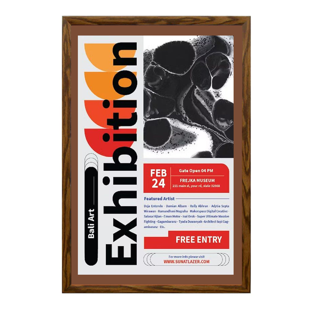 Premium 17x23 Wood Snap Frames for Posters - 2 Wide Matboard Included - Perfect for Art Displays, Home Decor & Office Presentations