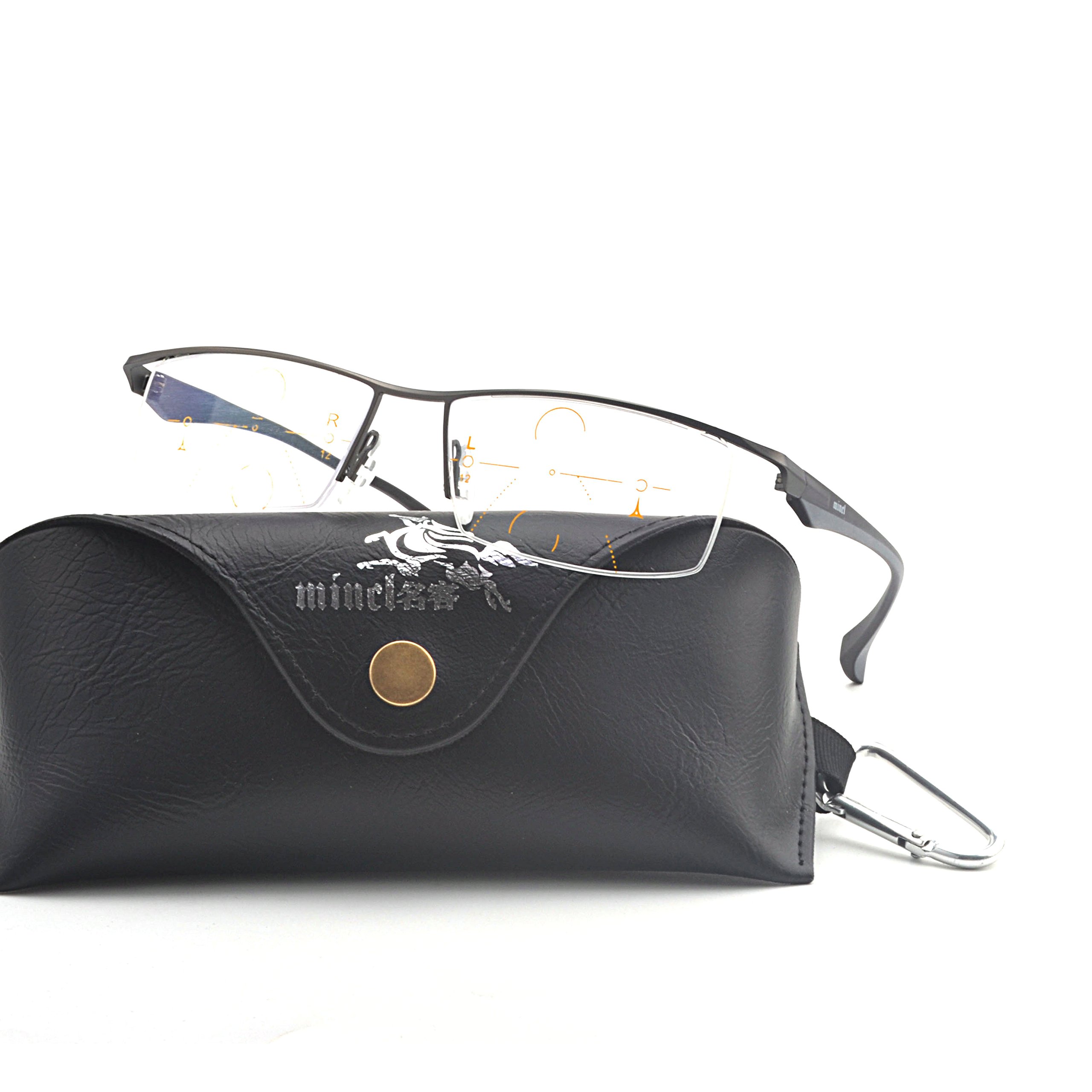 Progressive Multifocal Reading Glasses for Men - Premium Business Eyewear with Anti-Glare Coating | Perfect for Office Work, Computer Use & Reading