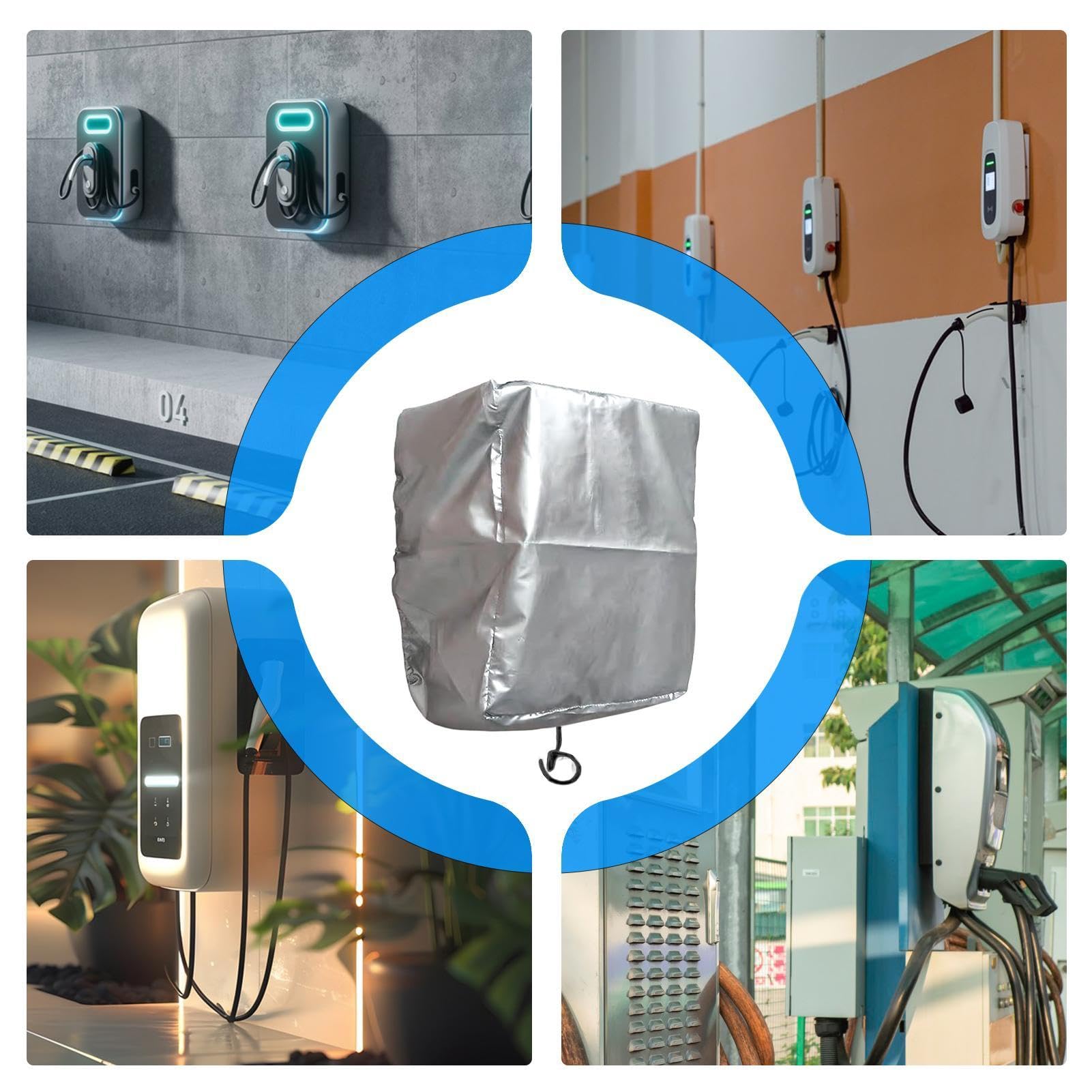 Waterproof EV Charger Cover - Outdoor Electric Vehicle Charging Station Protector for Rain, Dust, Sun UV & Snow - Universal Fit for Most Electric Cars - Perfect for Home, Garage & Public Charging Stations