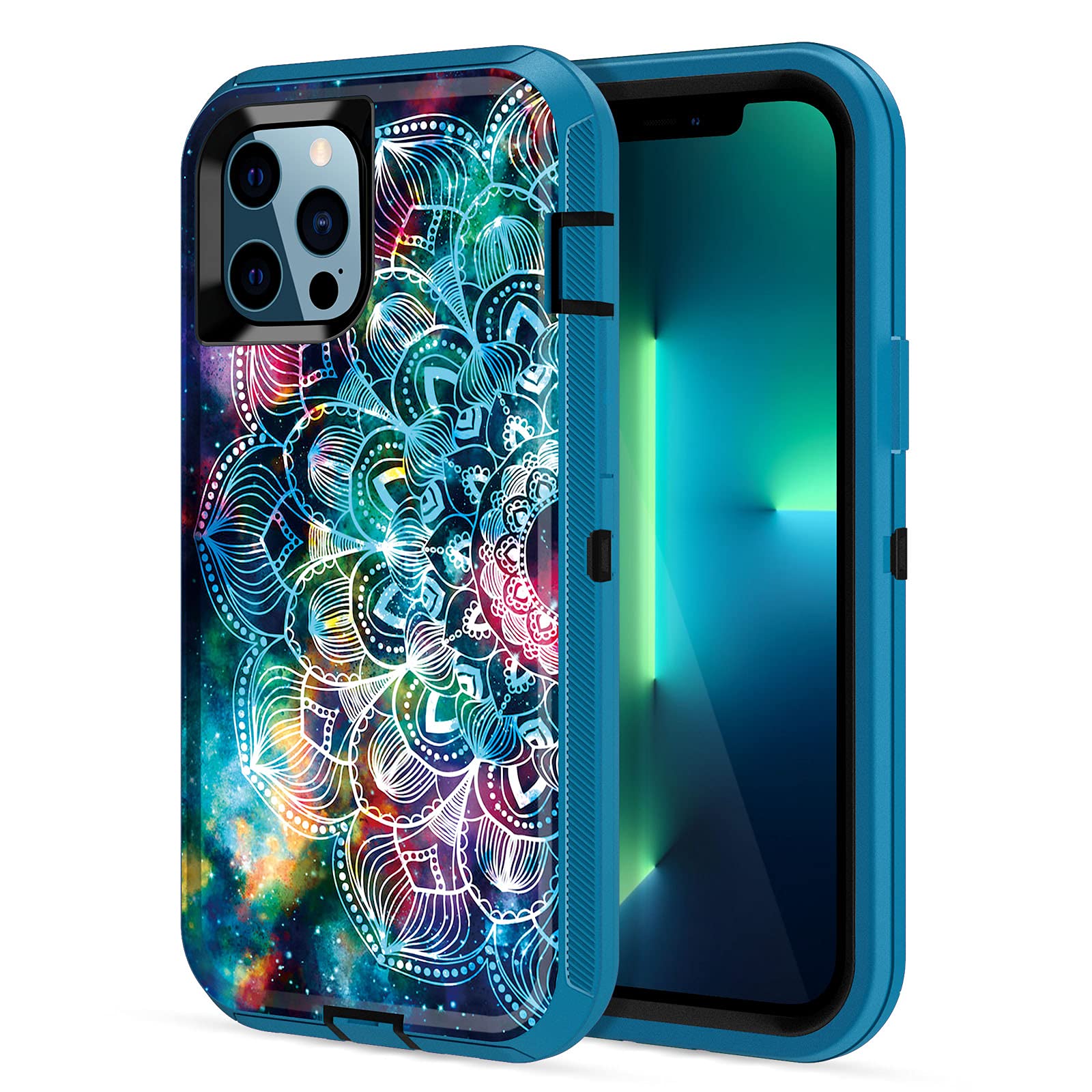Jiunai iPhone 14 Case - Military Grade Shockproof & Dustproof Dual Layer Heavy Duty Protection | Dream Catcher Design | Compatible with iPhone 14/13 6.1 Inch (2021 Models) | Perfect for Outdoor Adventures & Daily Protection