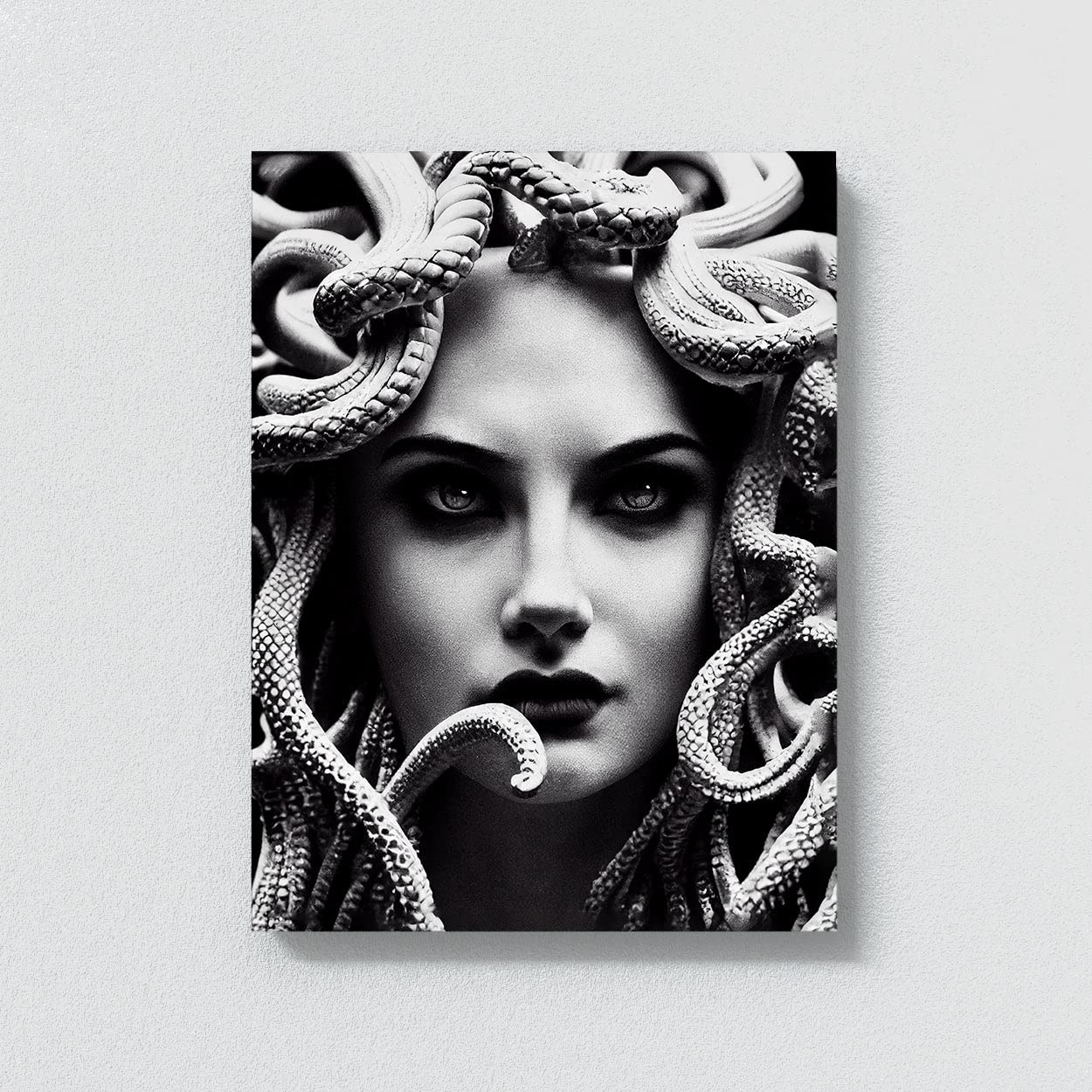 Greek Mythology Medusa Canvas Art - 12x16 Inch Wall Decor Painting, Mythical Creature Poster for Living Room, Bedroom & Office Decor