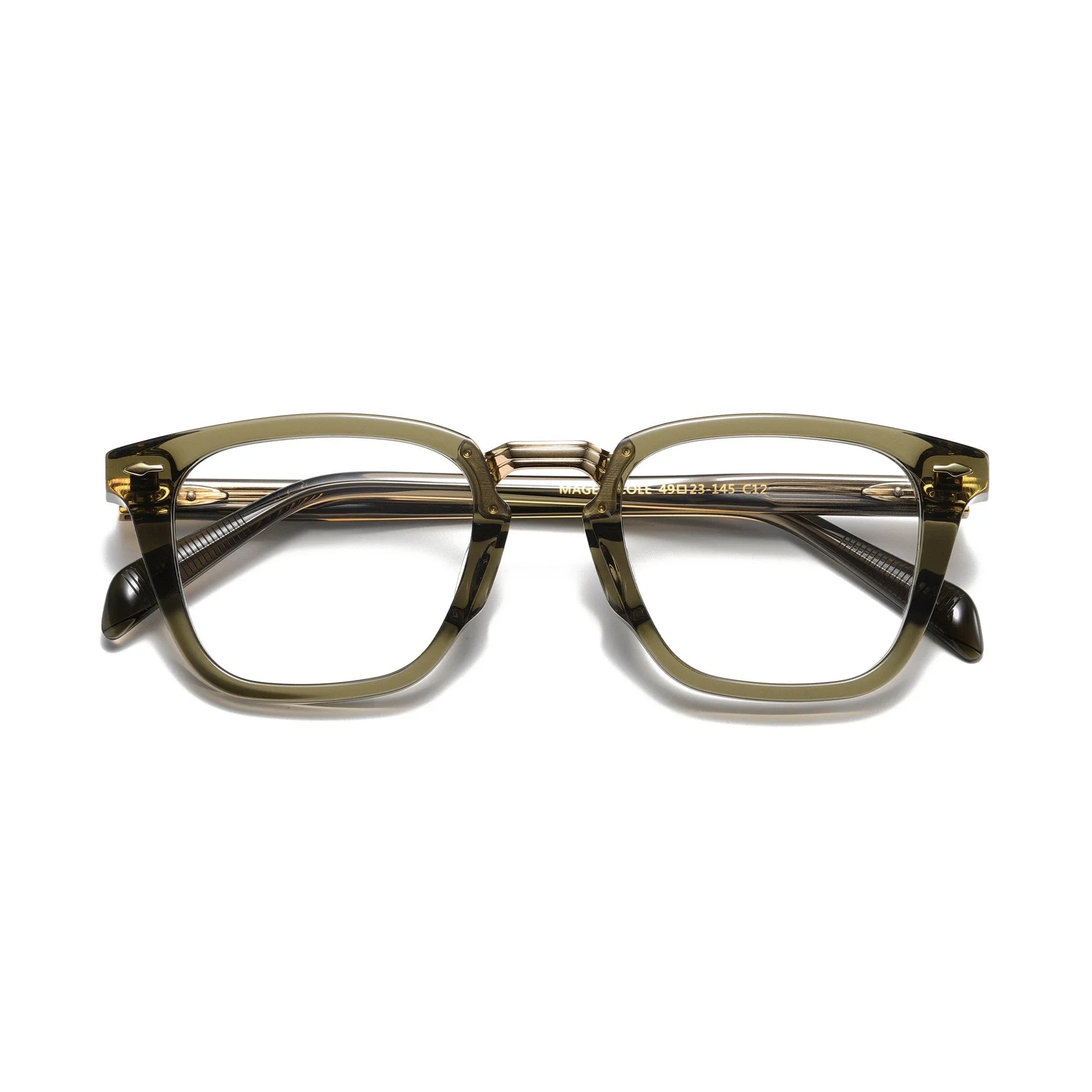 Aror Women's Full Rim Square Acetate Eyeglasses Frame 413001 - Stylish & Lightweight for Work, Reading & Everyday Wear