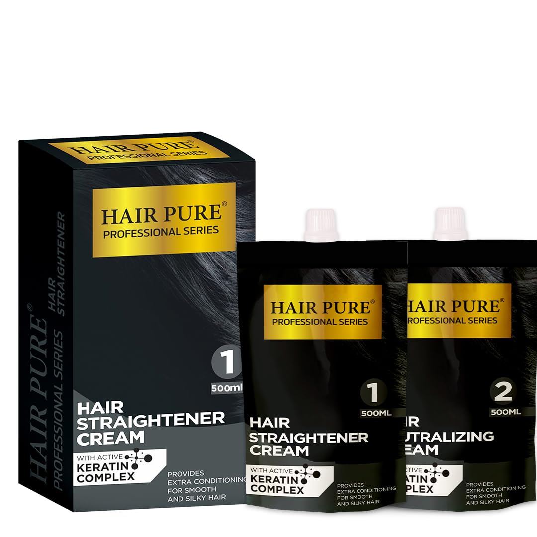 Professional Hair Straightening Cream with Keratin & Argan Oil - Heat Protectant & Frizz Control Treatment for Long-Lasting Silky Smooth Hair (60ml) | At-Home Salon Quality Styling for Women & Men | Perfect for Daily Use, Special Occasions & Travel