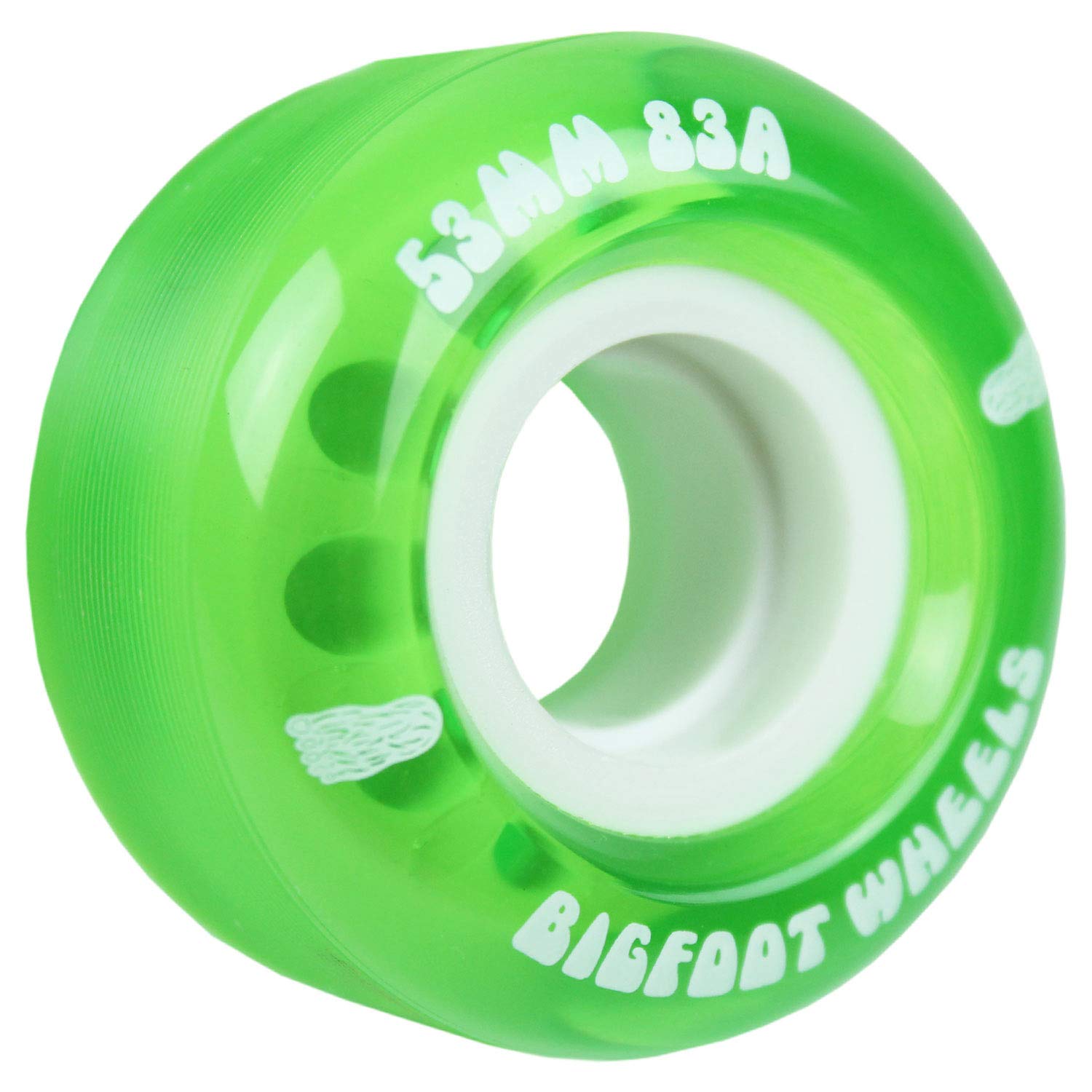 Premium Independent Skateboard Trucks Complete Kit - Bigfoot 53mm 83A Soft Wheels, Bones Reds Bearings, 1