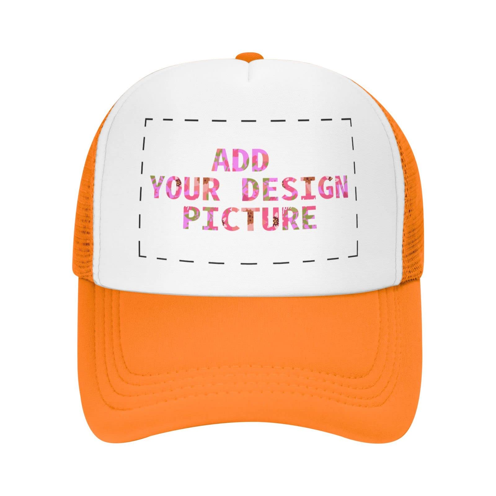 Custom Trucker Hats for Men & Women - Personalized Photo Baseball Caps - Design Your Own Hat - Perfect for Sports, Outdoor Activities & Fashion Accessories - Black