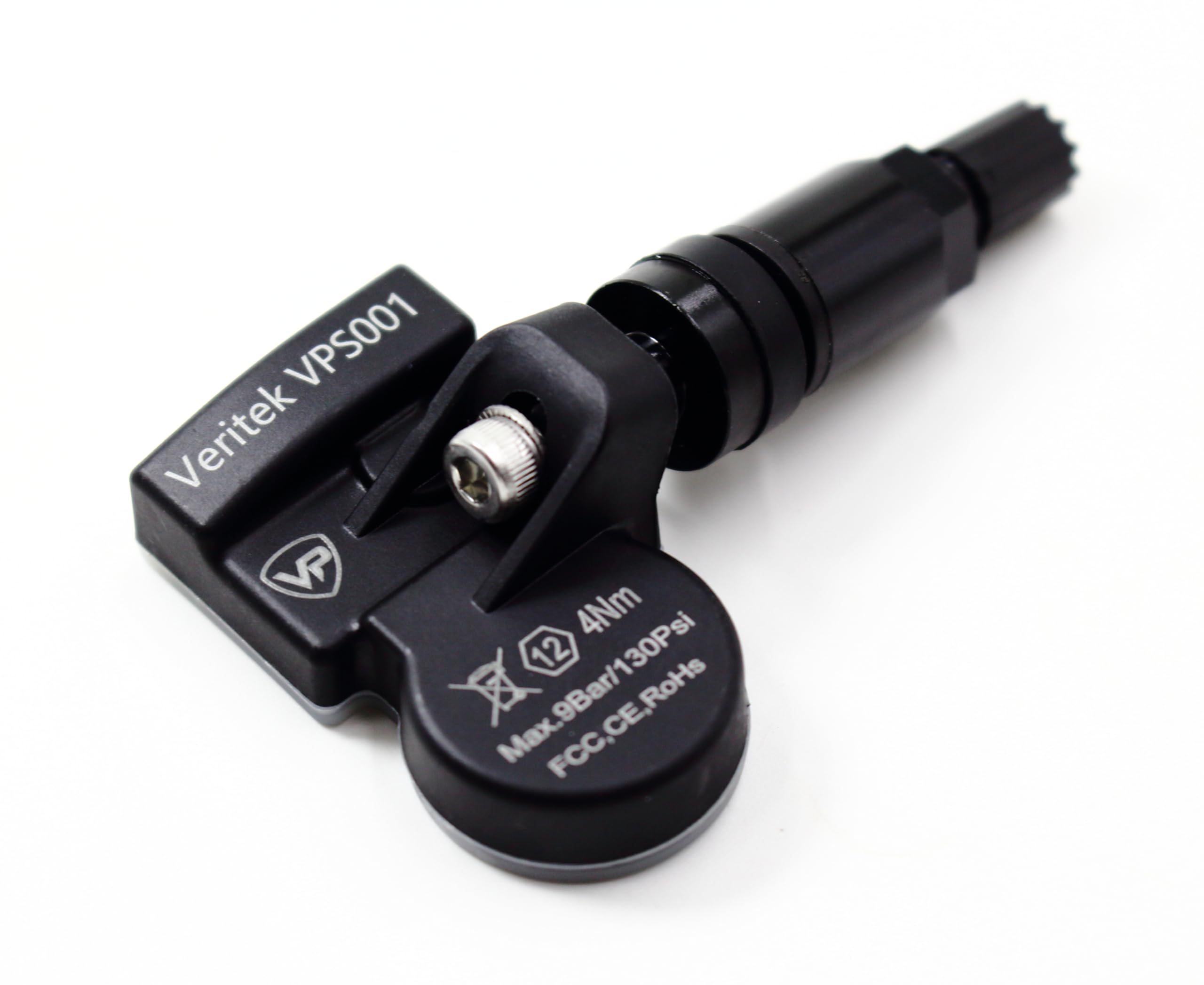 4 Pack Veritek VPS001 433MHz TPMS Sensors for Chrysler Dodge Jeep - Replaces 68313387AB 68313387AA 68252493AB - Black Aluminum Valve Stems - Perfect for Tire Pressure Monitoring & Vehicle Maintenance