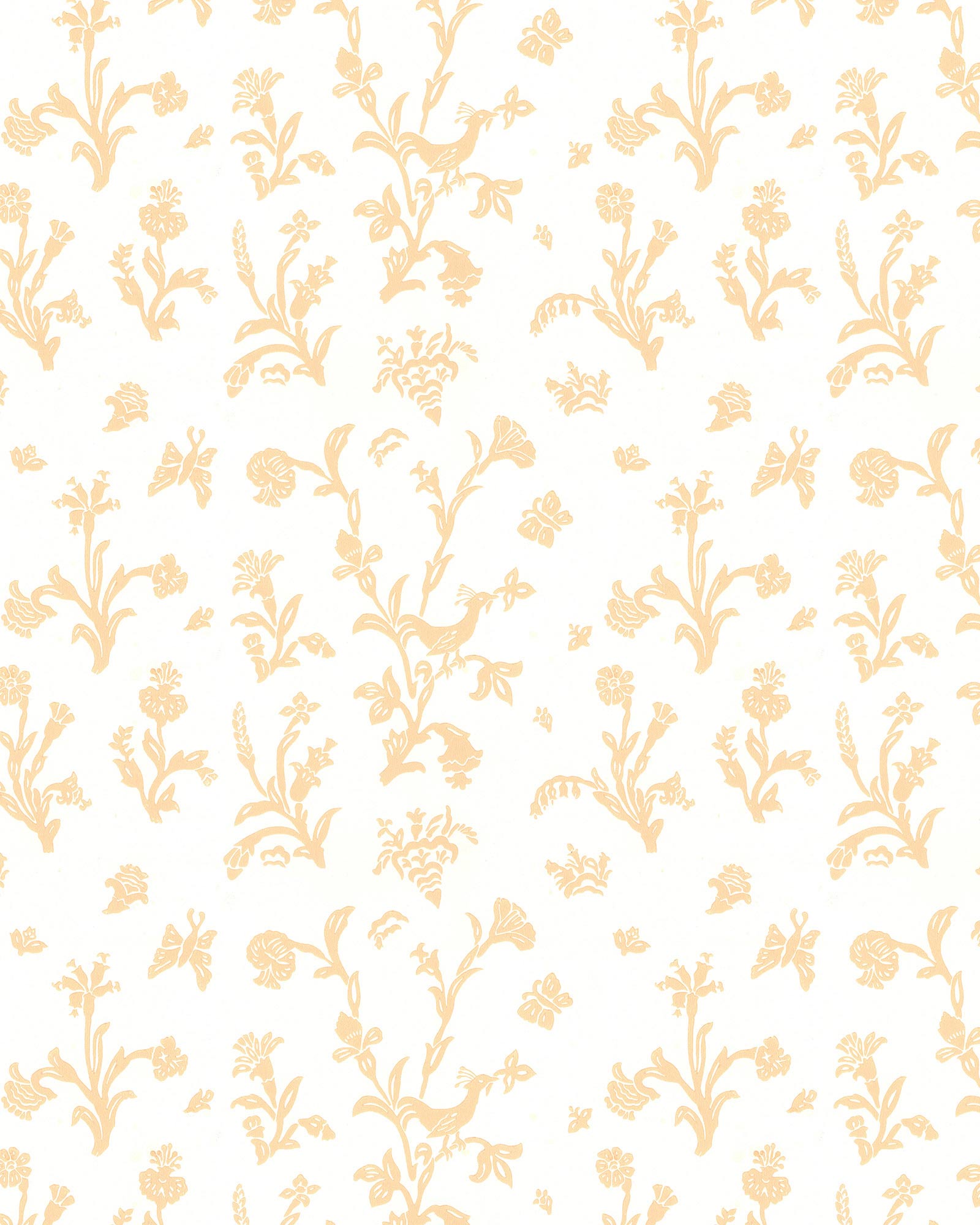 Lim & Handtryck Wallpaper - Bird Blue White/Yellow - Perfect for Living Room, Bedroom & Nursery Decor
