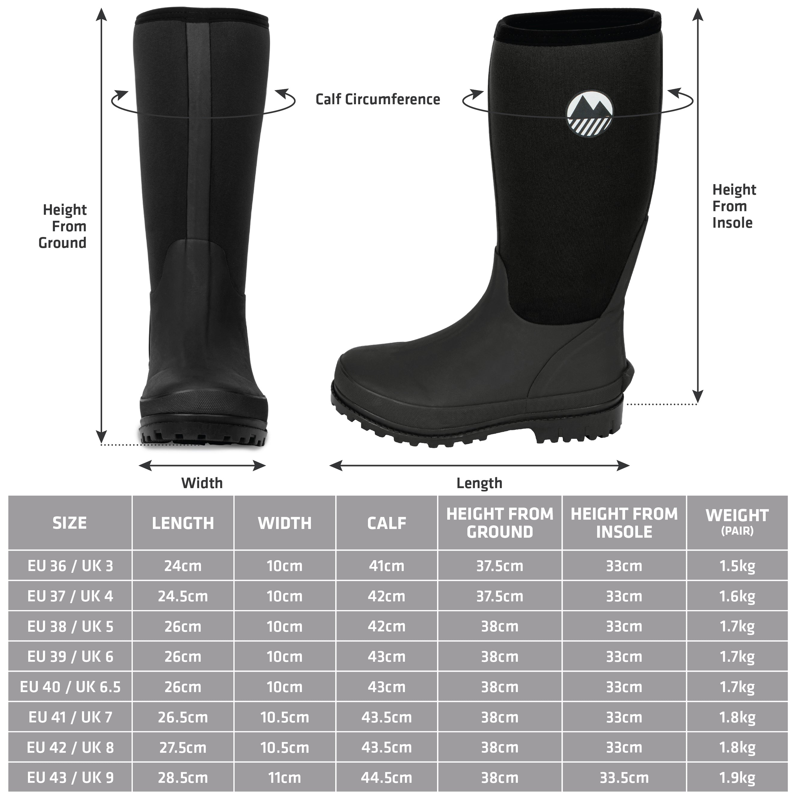 Women's Waterproof Neoprene Wellington Boots - Comfortable Rain Boots for Women - Perfect for Gardening, Hiking & Outdoor Activities