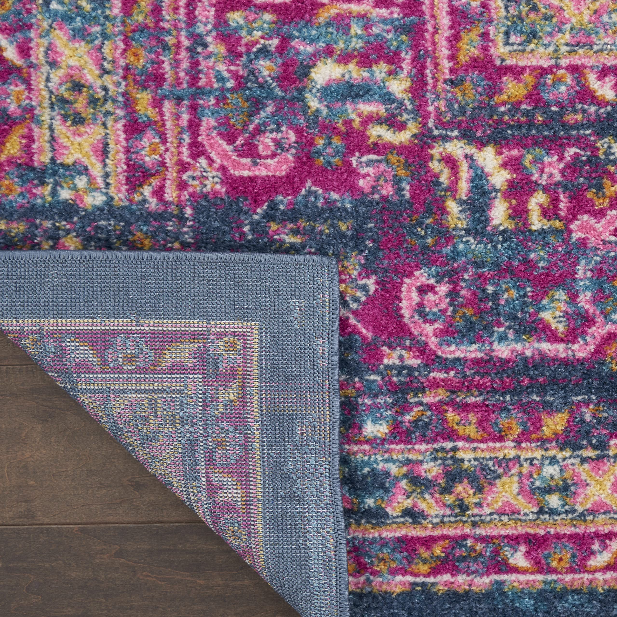 Nourison Passion Blue 12' x 15' Area Rug - Boho & Traditional Style, Easy to Clean, Non-Shedding for Bedroom, Living Room & Hallway | Perfect for Cozy Home Decor & High Traffic Areas (12x15)