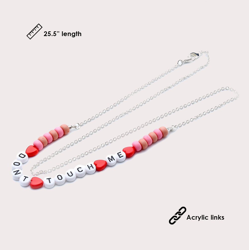 3mm Silver Mask Chain Necklace - Stylish Beaded Jewelry for Women | Perfect for Everyday Wear, Parties & Gifts