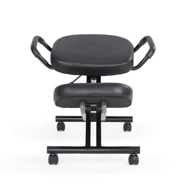 Ergonomic Kneeling Chair - Adjustable Posture Corrective Office Stool with Thick Comfort Cushion for Home & Work - Perfect for Meditation, Yoga, and Long Sitting Sessions at Desk or Computer