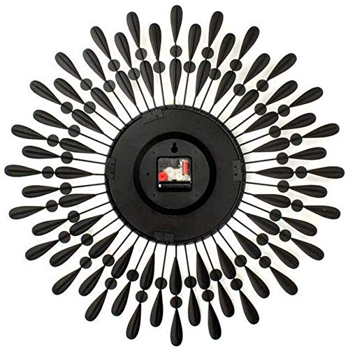 European Style Silent Wall Clock - Large 60CM Metal Frame with Glass Mirror & Dial, Sweep Second Hand - Perfect for Living Room, Bedroom, TV Backdrop & Watch Display