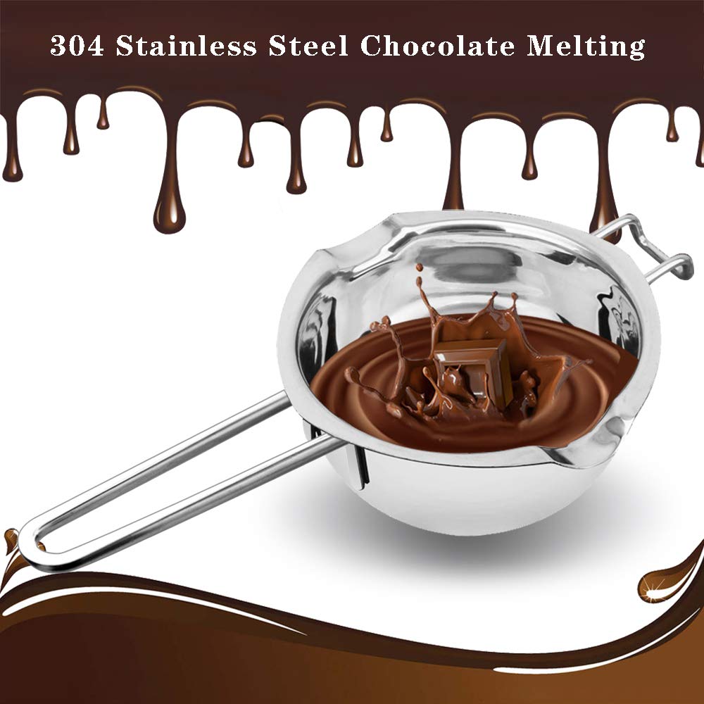 1000ML (34oz) Stainless Steel Double Boiler Pot Set - Perfect for Melting Chocolate, Making Candles & Candy - Ideal for Home Baking, DIY Crafts & Professional Kitchen Use